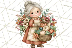 Autumn Village Clipart PNG, Cozy Fall Cottage Town Product Image 4