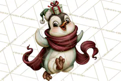 Vintage Christmas Clipart PNG, Christmas Retro Characters Product Image 3