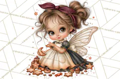 Midnight Halloween Fairy World PNG, Fall Fairies Product Image 4