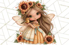 Sunflower Fairy World PNG, Fall Fairies Product Image 4