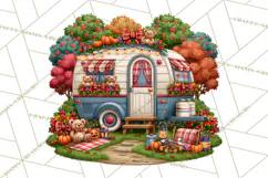 Halloween Camper Clipart PNG Vintage Camping Designs Product Image 3