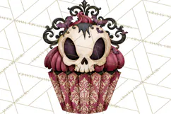 Halloween Monster Cupcake Clipart Png, Halloween Sweets Product Image 4