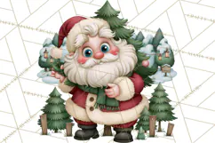 Christmas Tree Farm PNG Clipart, Santa & Elf Characters Product Image 4
