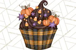 Halloween Cupcake Clipart PNG, Halloween Sweet Treats Product Image 5