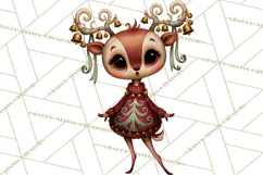 Vintage Christmas Clipart PNG, Christmas Retro Characters Product Image 4