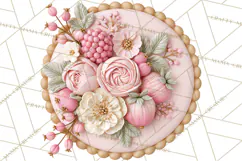 Pink Autumn Cookies Clipart PNG Product Image 5