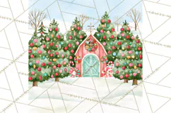Merry And Bright Christmas Watercolor PNG Product Image 5