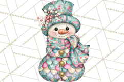 Whimsical Christmas Snowman Clipart PNG Product Image 5