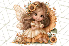 Sunflower Fairy World PNG, Fall Fairies Product Image 5