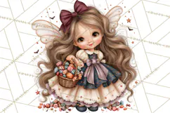 Midnight Halloween Fairy World PNG, Fall Fairies Product Image 5