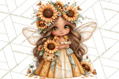 Sunflower Fairy World PNG, Fall Fairies Product Image 2