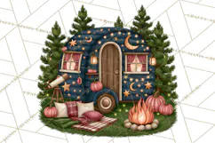 Halloween Camper Clipart PNG Vintage Camping Designs Product Image 5