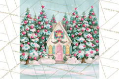 Merry And Bright Christmas Watercolor PNG Product Image 2