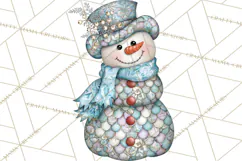 Whimsical Christmas Snowman Clipart PNG Product Image 2