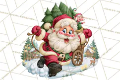 Christmas Tree Farm PNG Clipart, Santa & Elf Characters Product Image 2