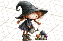 Sweet Little Witches PNG, Cute Halloween Witch Clip Art Product Image 3
