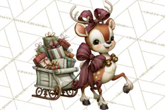 Vintage Christmas Clipart PNG, Christmas Retro Characters Product Image 2