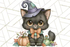 Halloween Village Clipart PNG, Spooky Cottage Town Product Image 3