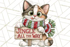 Christmas Animal Clipart PNG, Festive Animals Sign Clip Art Product Image 3
