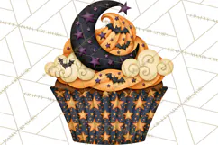 Halloween Monster Cupcake Clipart Png, Halloween Sweets Product Image 3