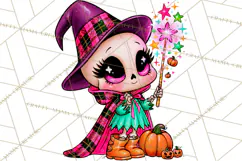 Cute Halloween Skeleton Clipart PNG, Creepy Cute Fall Decor Product Image 4