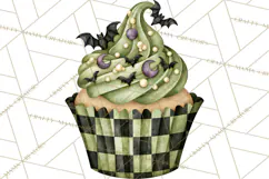 Halloween Cupcake Clipart PNG, Halloween Sweet Treats Product Image 4