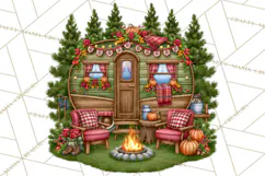 Halloween Camper Clipart PNG Vintage Camping Designs Product Image 3