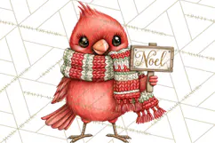 Christmas Animal Clipart PNG, Festive Animals Sign Clip Art Product Image 4
