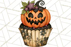 Halloween Monster Cupcake Clipart Png, Halloween Sweets Product Image 4