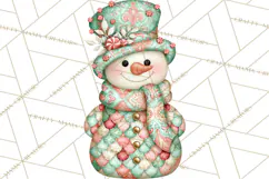 Whimsical Christmas Snowman Clipart PNG Product Image 4