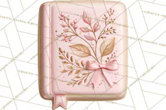 Pink Autumn Cookies Clipart PNG Product Image 5