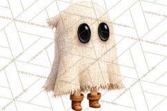 Frayed Fall Ghosts PNG Cozy Autumn Ghost Clipart Product Image 5