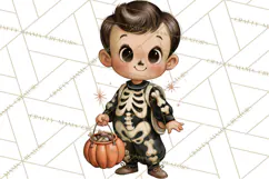 Atomic Age Halloween Clipart PNG, Retro 1950's Fall Decor Product Image 2