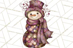 Whimsical Christmas Snowman Clipart PNG Product Image 2