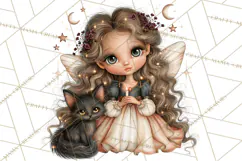 Midnight Halloween Fairy World PNG, Fall Fairies Product Image 2
