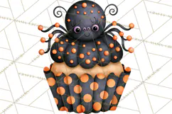 Halloween Monster Cupcake Clipart Png, Halloween Sweets Product Image 2