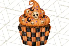 Halloween Cupcake Clipart PNG, Halloween Sweet Treats Product Image 2