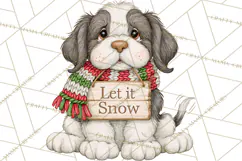 Christmas Animal Clipart PNG, Festive Animals Sign Clip Art Product Image 2