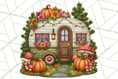 Halloween Camper Clipart PNG Vintage Camping Designs Product Image 5
