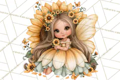 Sunflower Fairy World PNG, Fall Fairies Product Image 2