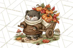 Sweater Weather Woodland Animals PNG Product Image 2