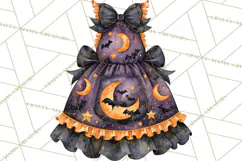Bright Halloween Kitchen Clipart PNG, Spooky Aprons Mixers Product Image 2