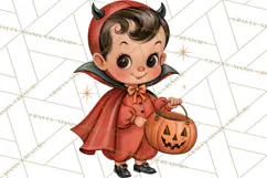 Atomic Age Halloween Clipart PNG, Retro 1950's Fall Decor Product Image 3