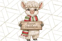 Christmas Animal Clipart PNG, Festive Animals Sign Clip Art Product Image 3