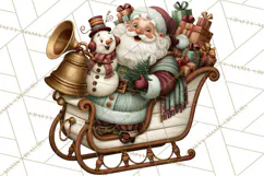 Vintage Christmas Clipart PNG, Christmas Retro Characters Product Image 2