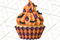Halloween Cupcake Clipart PNG, Halloween Sweet Treats Product Image 3