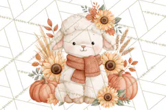 Fall Animals Clipart PNG, Autumn Floral Designs Product Image 3