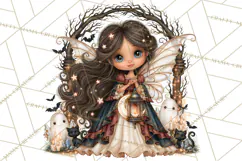 Midnight Halloween Fairy World PNG, Fall Fairies Product Image 3