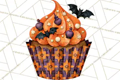 Halloween Cupcake Clipart PNG, Halloween Sweet Treats Product Image 4