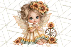 Sunflower Fairy World PNG, Fall Fairies Product Image 4